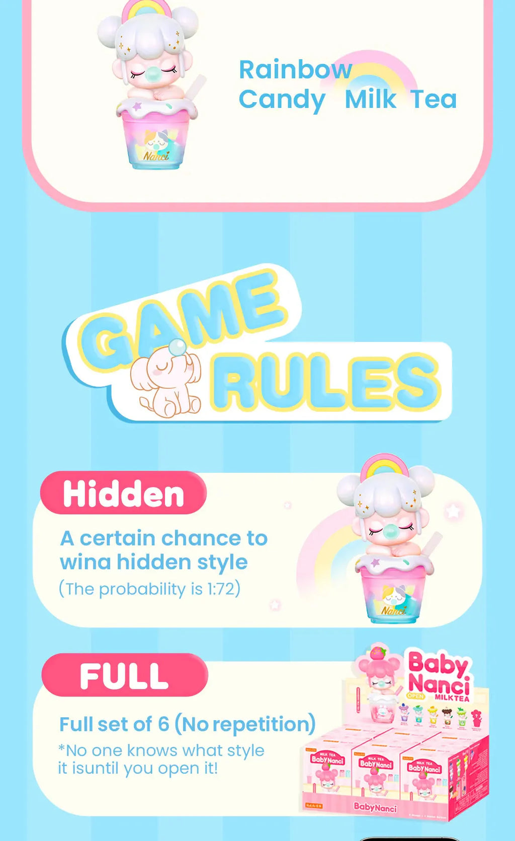Rolife Baby Nanci Milk Tea Series Figures, Blind Box