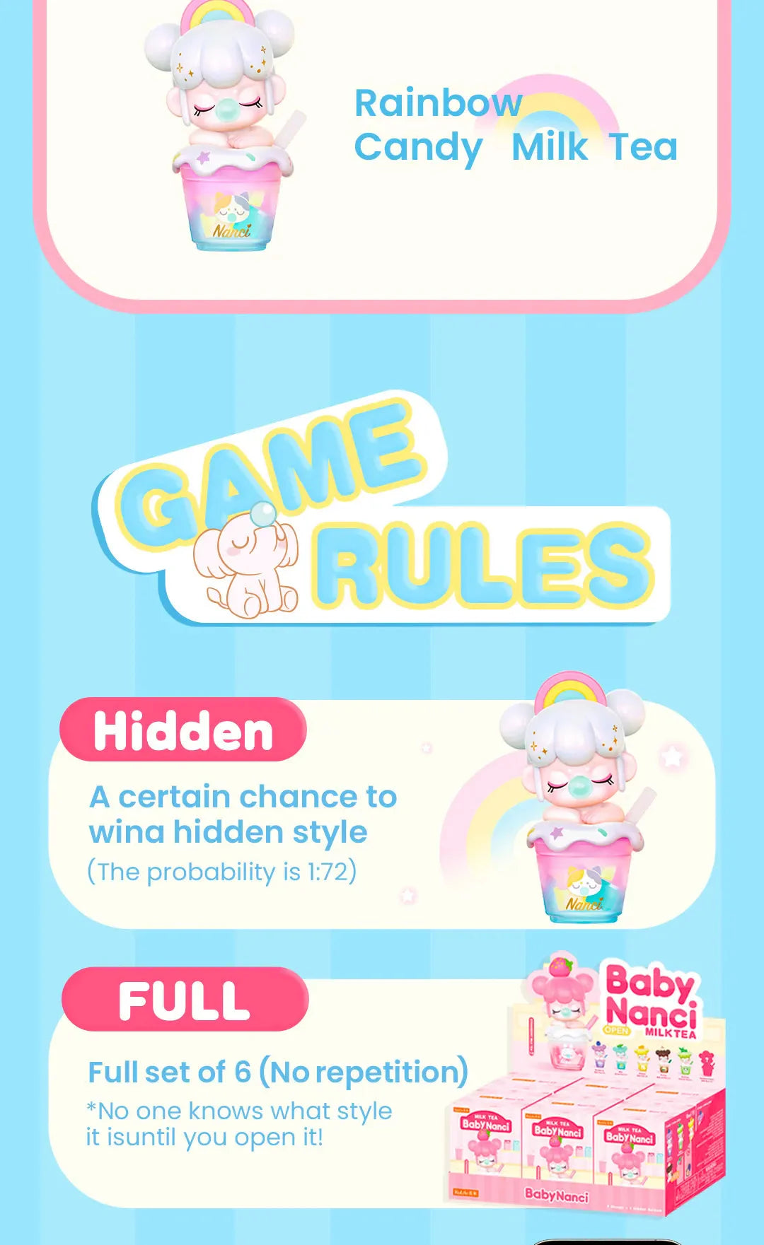 Rolife Baby Nanci Milk Tea Series Figures, Blind Box