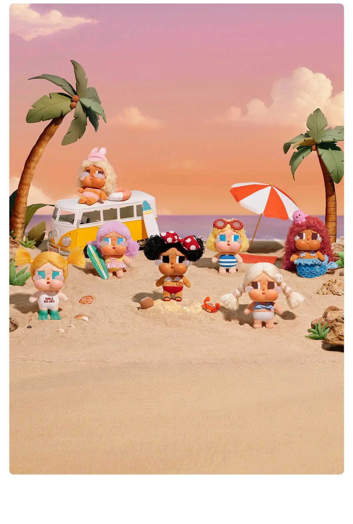 Pop Mart CRYBABY Vacation Mode On Series-Vinyl Plush Pendant Blind Box