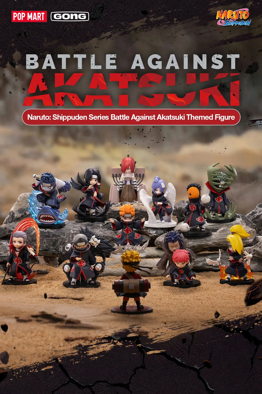 Pop Mart Naruto: Shippuden Series Battle Against Akatsuki Themed Figure