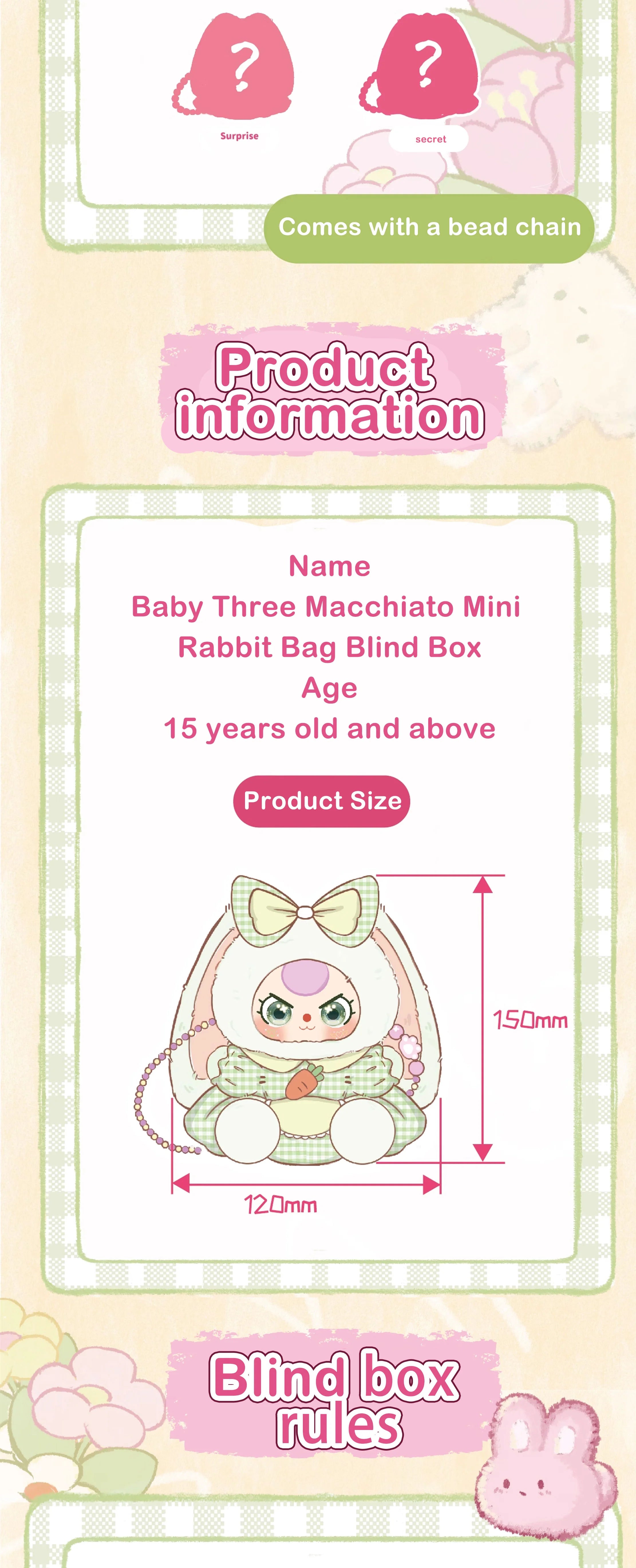 Baby Three Macchiato Mini Rabbit Bag Series Blind Box