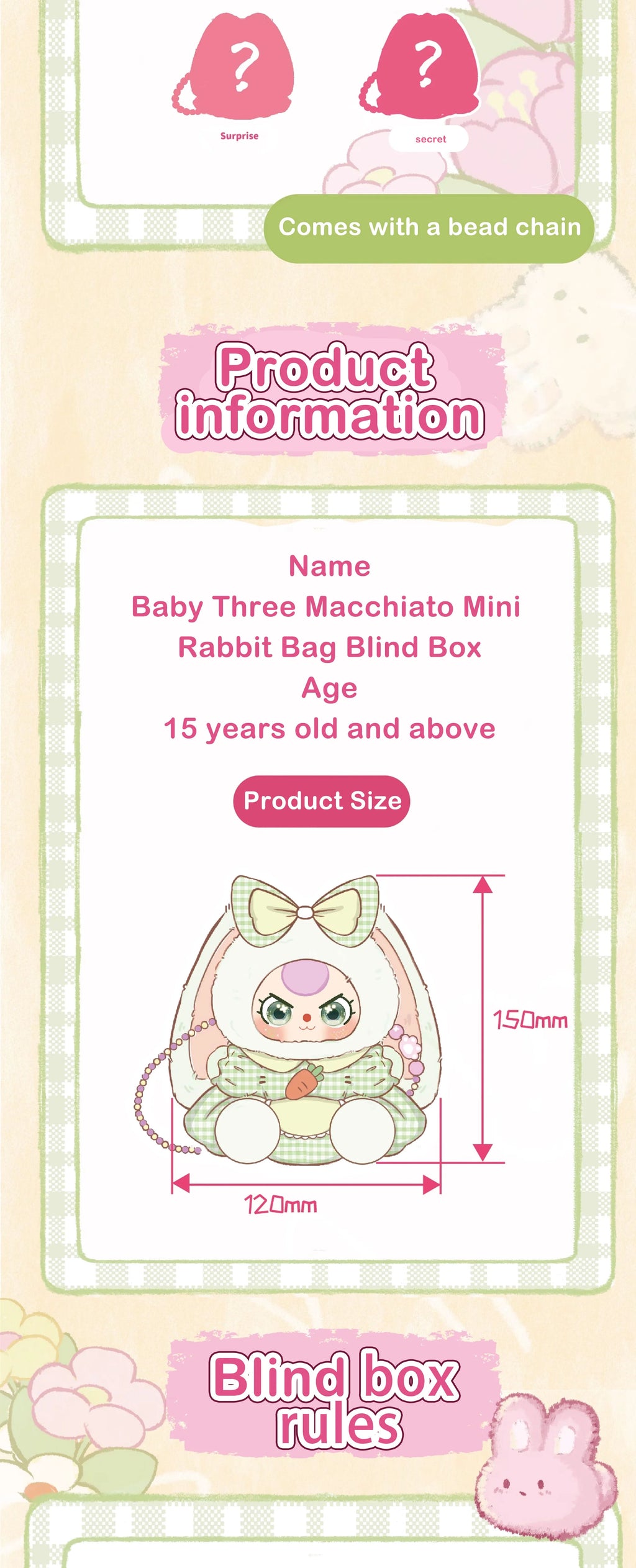 Baby Three Macchiato Mini Rabbit Bag Series Blind Box