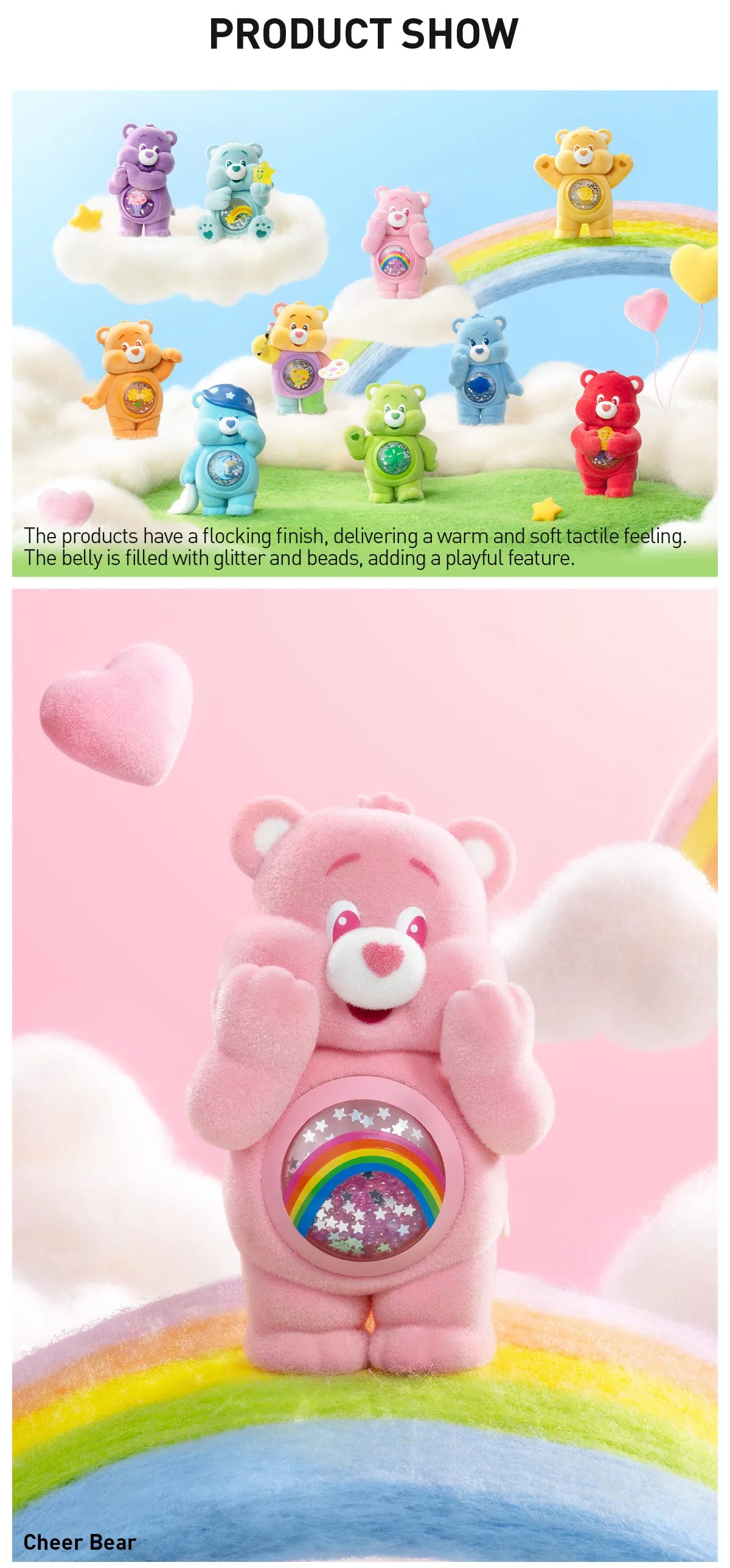 Care Bears Colorful Hugs Series Figures, Blind Box