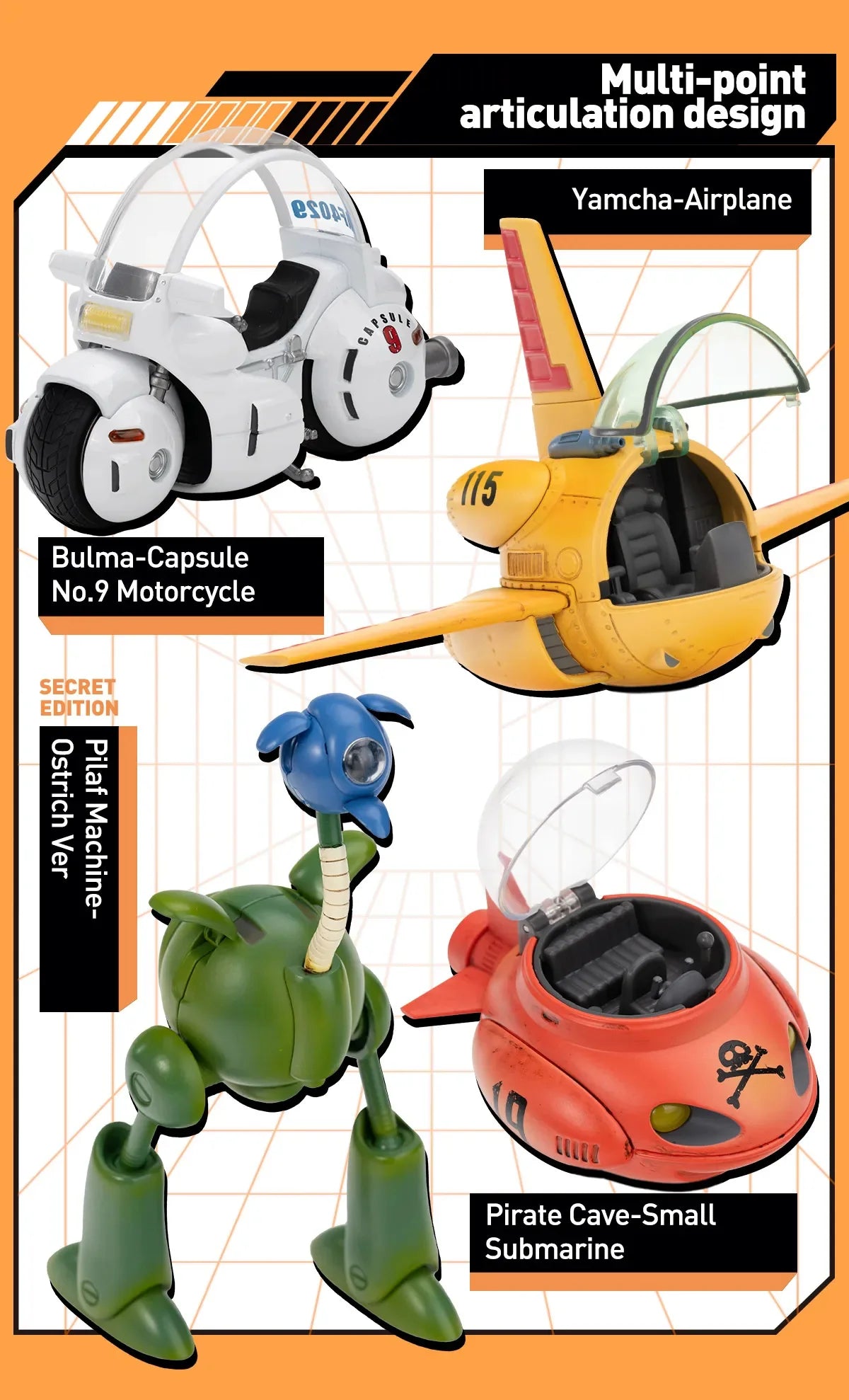 DRAGON BALL-Alloy Vehicles Series Figures, Blind Box