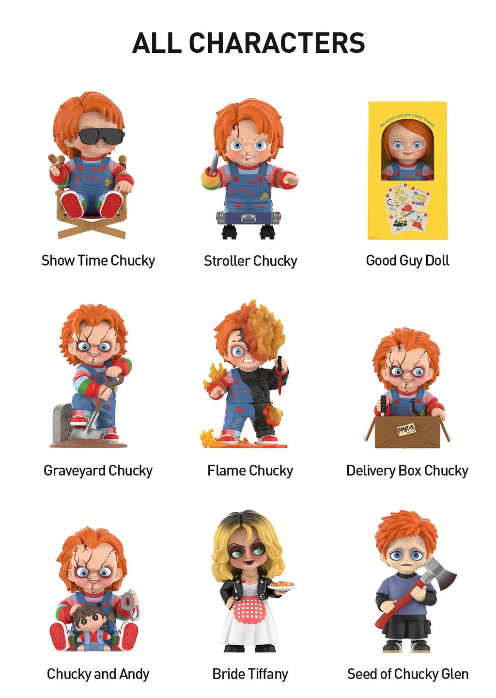 Chucky Pop Mart Series Figures, Blind Box