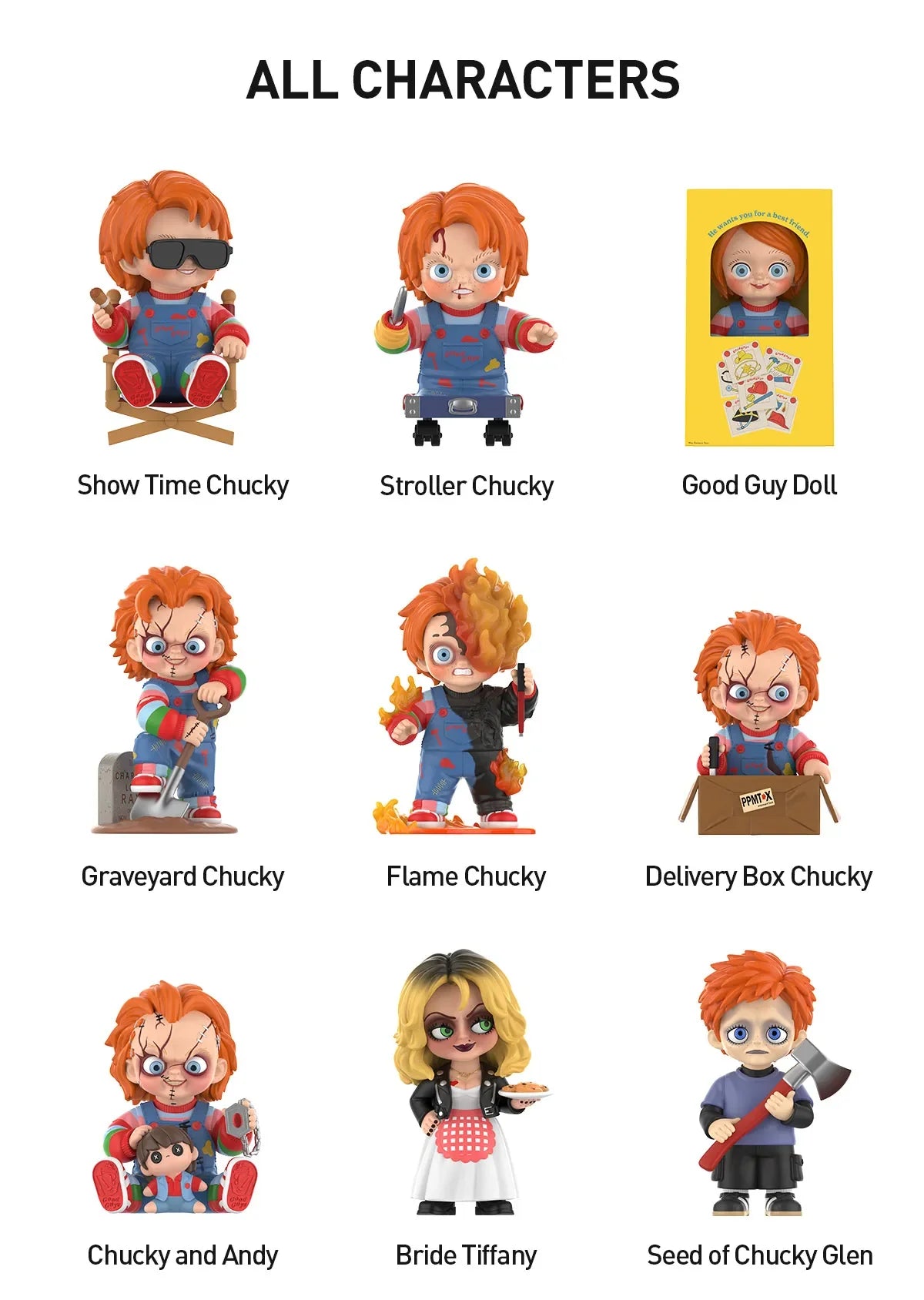 Chucky Pop Mart Series Figures, Blind Box