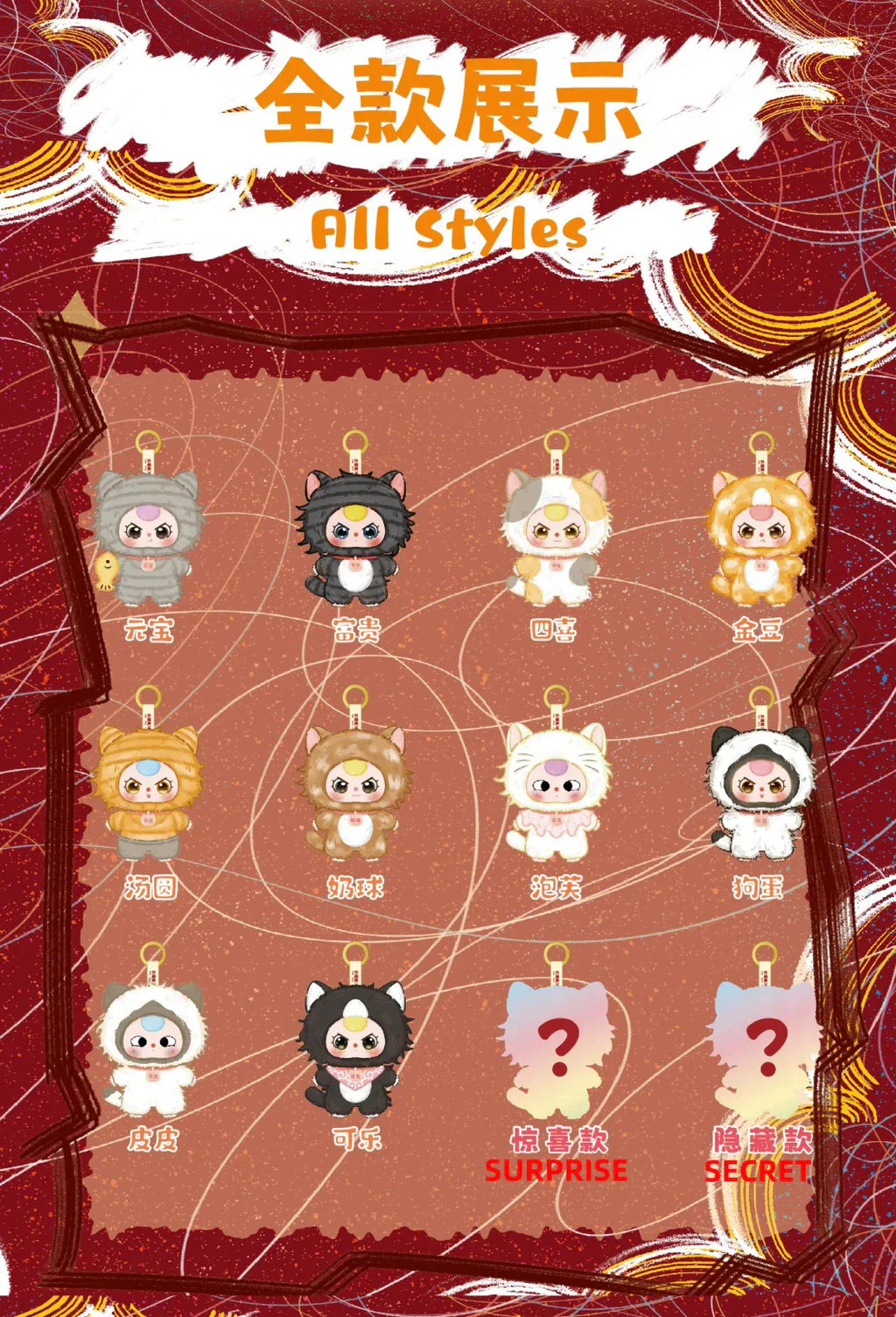 Baby Three-Whose Cat Is This Series Plush Dolls. Blind Box